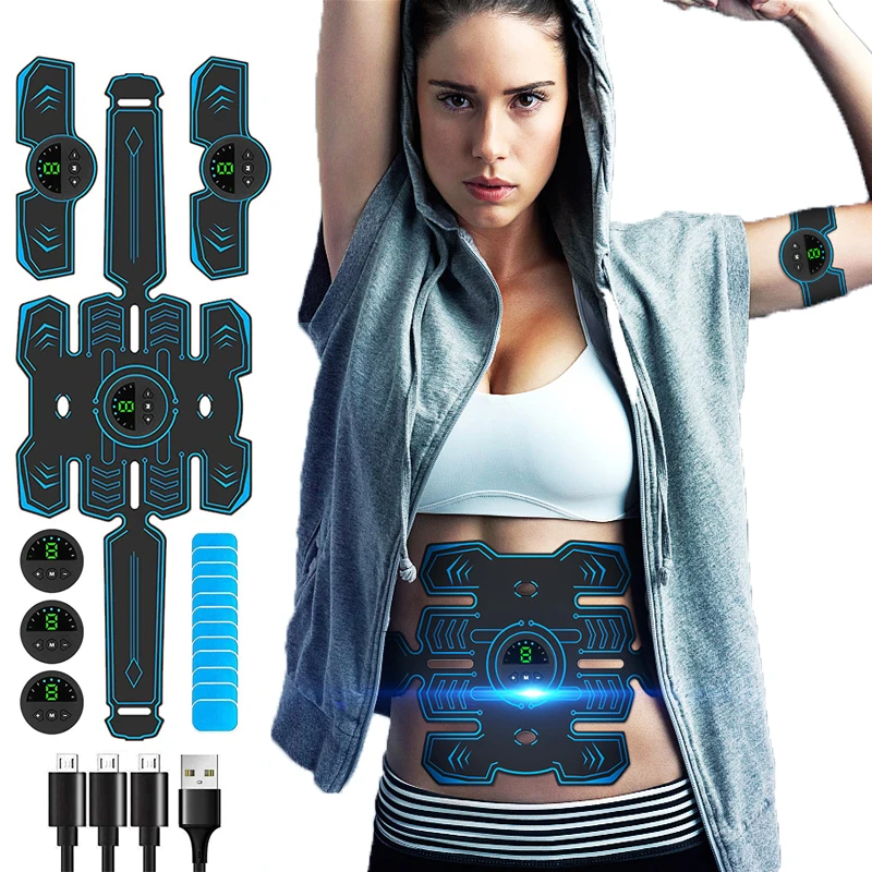 

New Electric Abdomen Muscle Stimulator EMS Wireless Abdomen Slimming Belt ABS Stimulator Leg Arm Fitness Body Slimming Massager