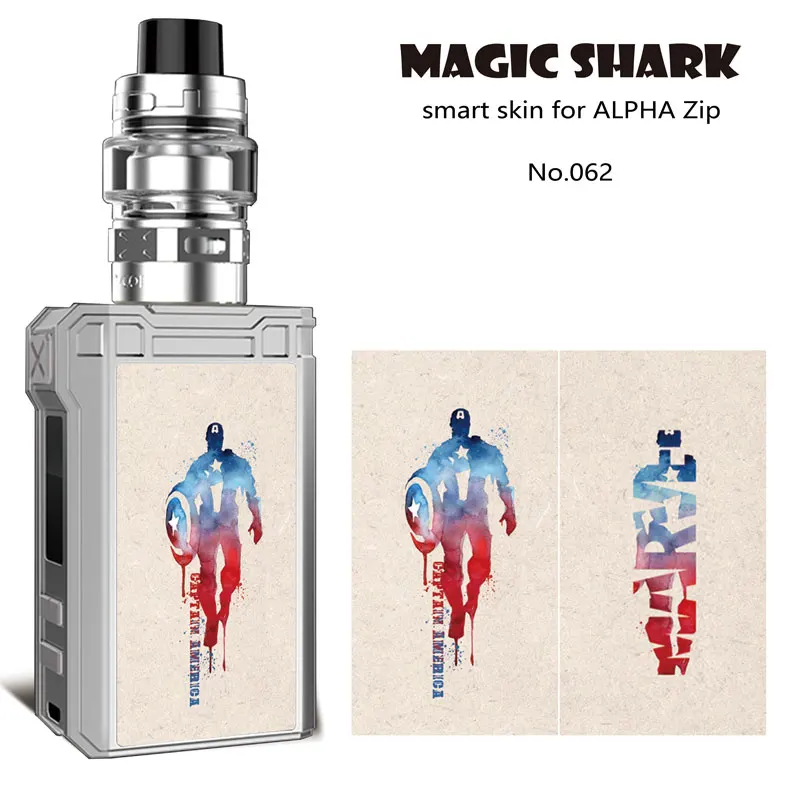 Magic Shark Marvel DC Avengers Batman Iron Man Hulk Super Vape Pod Case Cover Skin Film Sticker for Voopoo Alpha Zip | Мобильные