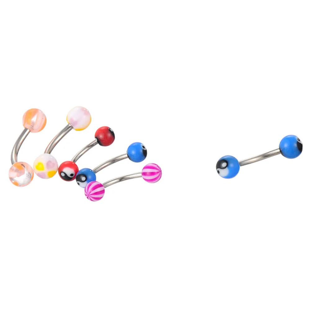 Шаровая штанга из нержавеющей стали и акрила для пирсинга бровей носа кольцо