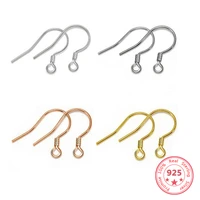 2pair 925 sterling silver earrings for diy jewelry making finding earring hook component wholesale simple accessories