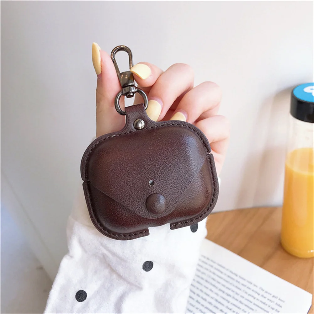 

For Airpods 3 Leather Protective Sleeve Car Line Type Crazy Horse Pattern Leather Protective Cover Flip Type Imitation Leather
