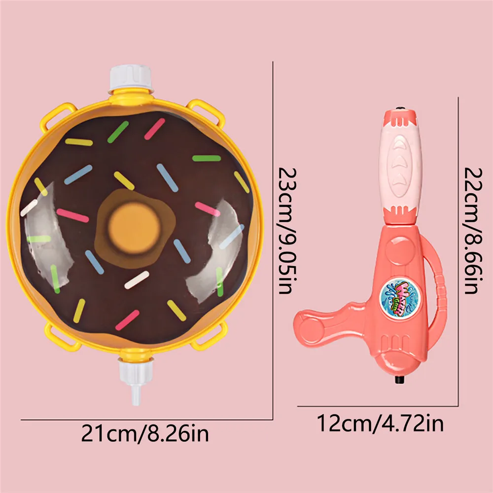 

Donuts Backpack Water Gun Sprayer For Children Kids Boy Girl Pressure Summer Pool Water Spray Toy Cartoon Animals Baby Bath Toys