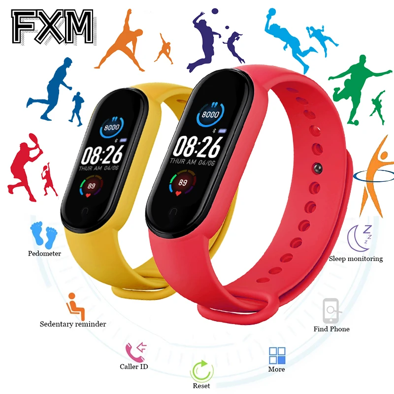 

M5 Smart Band Bracelet IP67 Waterproof Smarthwatch Blood Pressure Women Fitness Tracker Smartband Wristbands M3 M4 M6