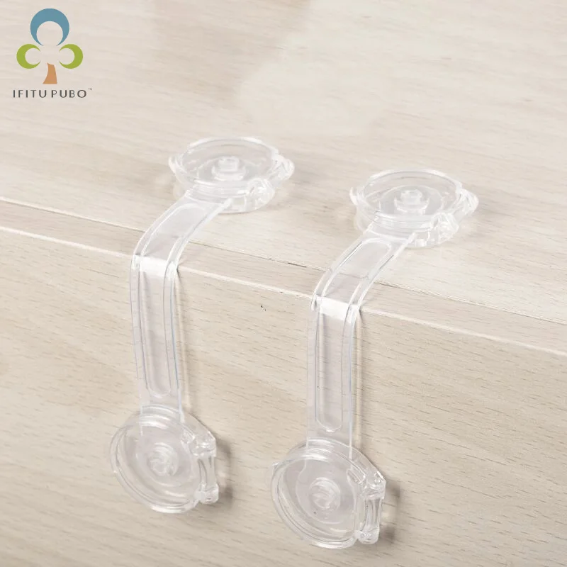 

10PCS Transparent Safety Lock Children's Anti-pinch Hands Anti-baby's Door Lock Household Invisible Drawer WYW