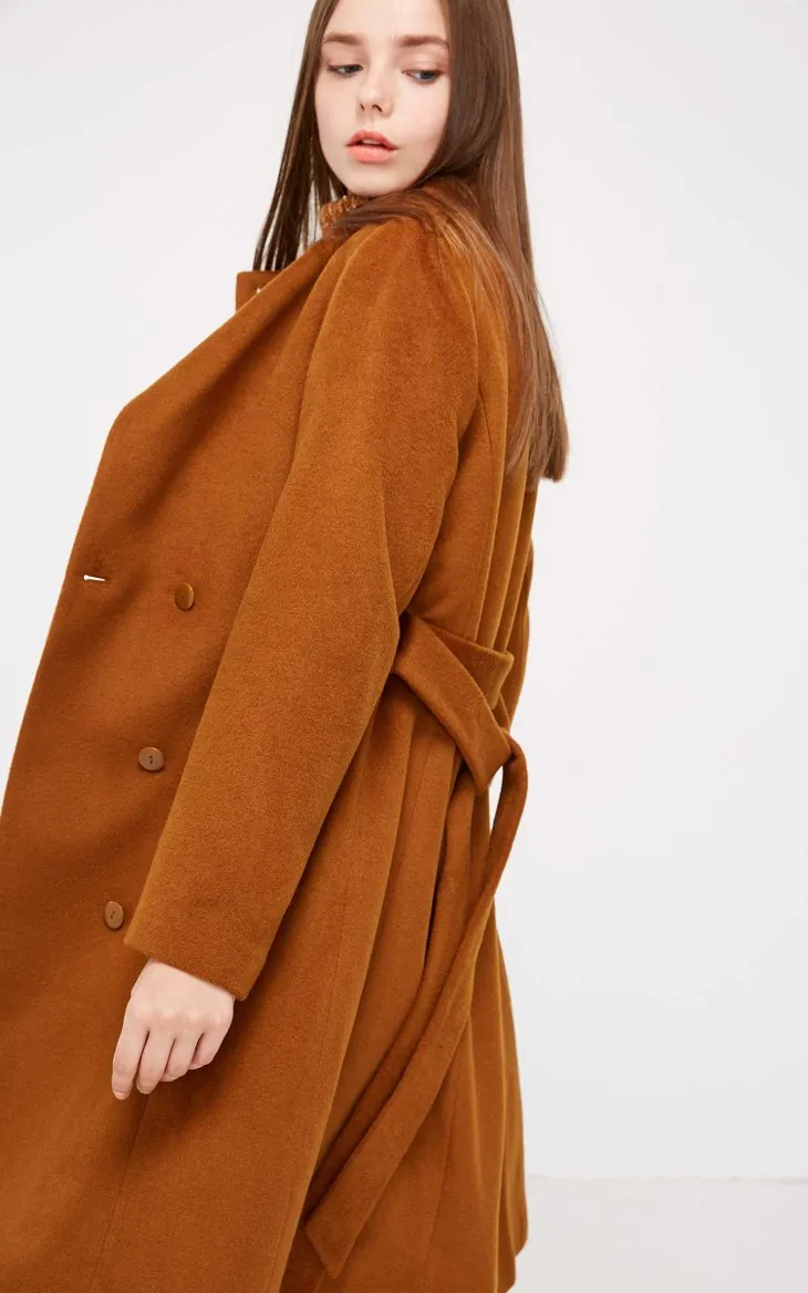 Vero Moda женское маленькое шерстяное пальто с высоким воротником на пуговицах | 318327539