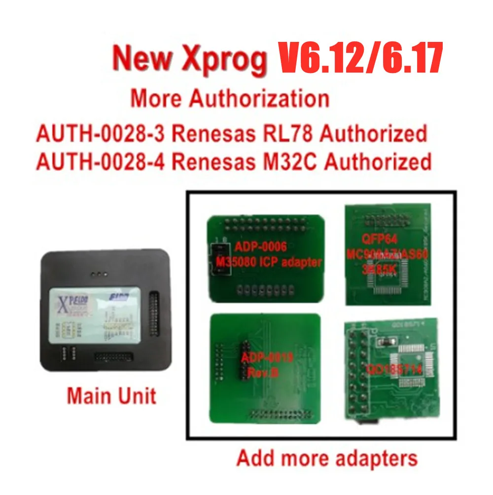 Newly Xprog 6.17 XPLEDB V6.17 Add 4 adapters than XPROG V5.84 ECU Programmer |