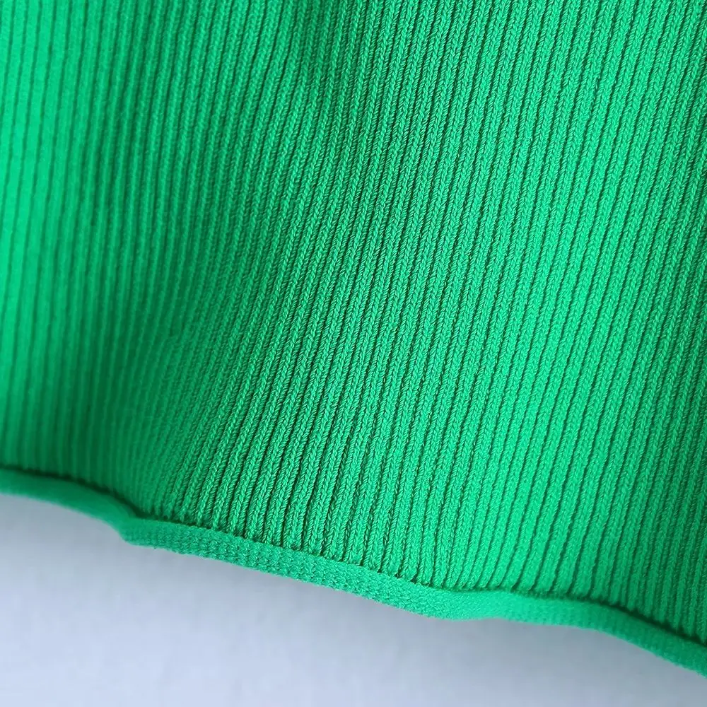 

New 2021 Women Fashion V Neck Single Button Green Color Knitted Sweater Female Chic Long Sleeve Cardigans Coat Tops