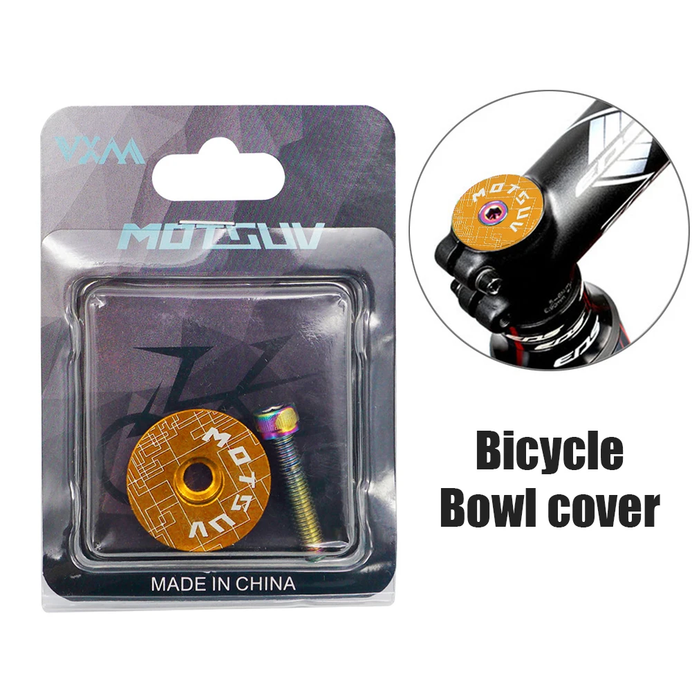 

Aluminum Alloy Mountain Bike stem Headset Cover with screw MTB Bike Stem Top Cap Front Fork Tube Stem Headset Cap Cycling