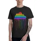 Радужный Флаг, облако, футболка ЛГБТ, Мужская уникальная женская футболка с коротким рукавом, радужная футболка для гомосексуалистов, Подарочная одежда