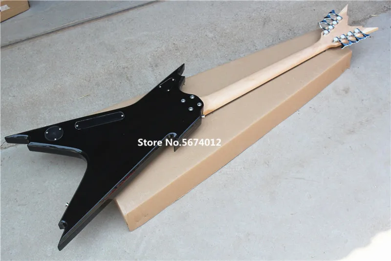 

High quality custom 8 string bass guitar electric bass, abnormity, blue lightning, free shipping