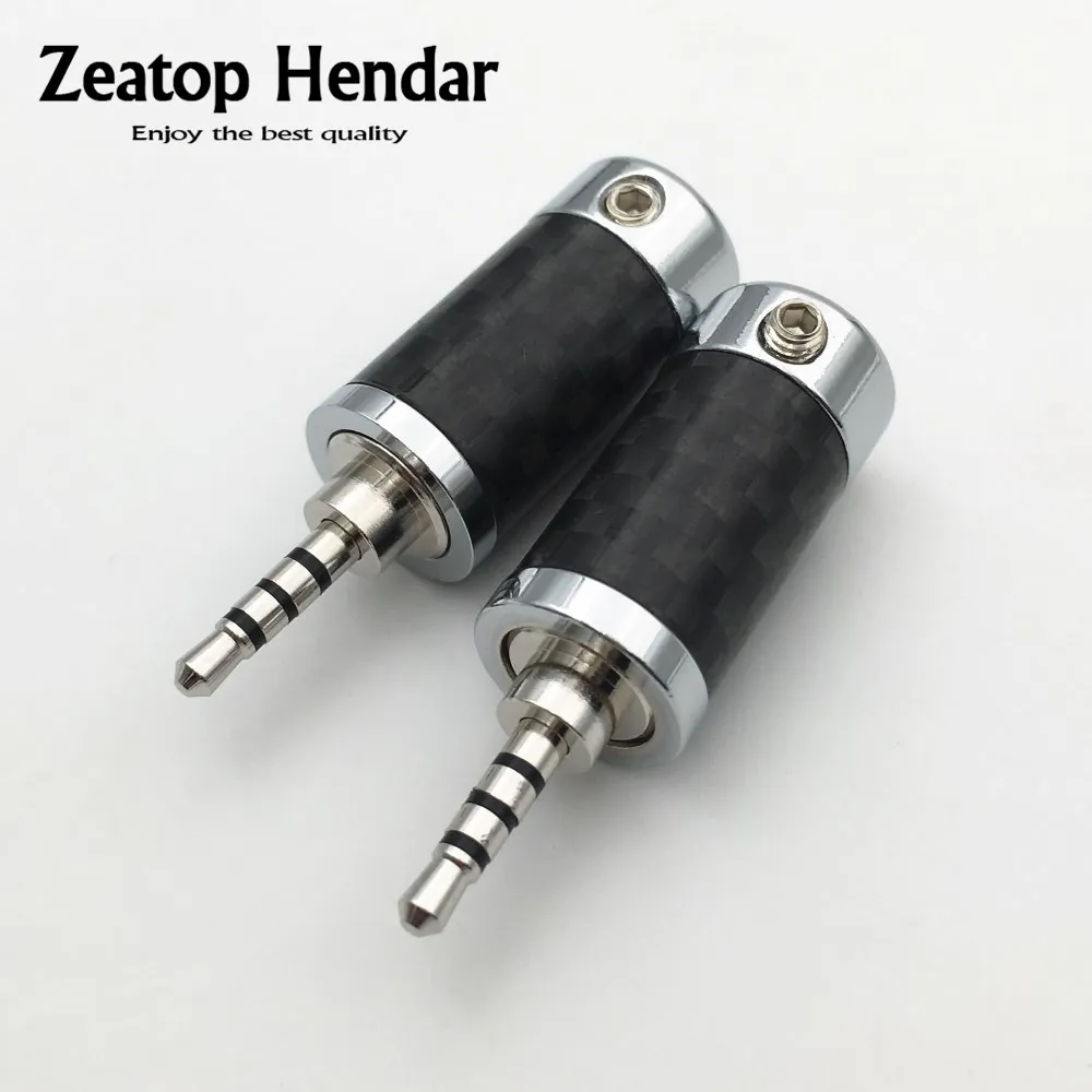 1 шт. HiFi 2 5 мм 4 полюсный штекер стерео разъем позолоченный/родиевый углеродное