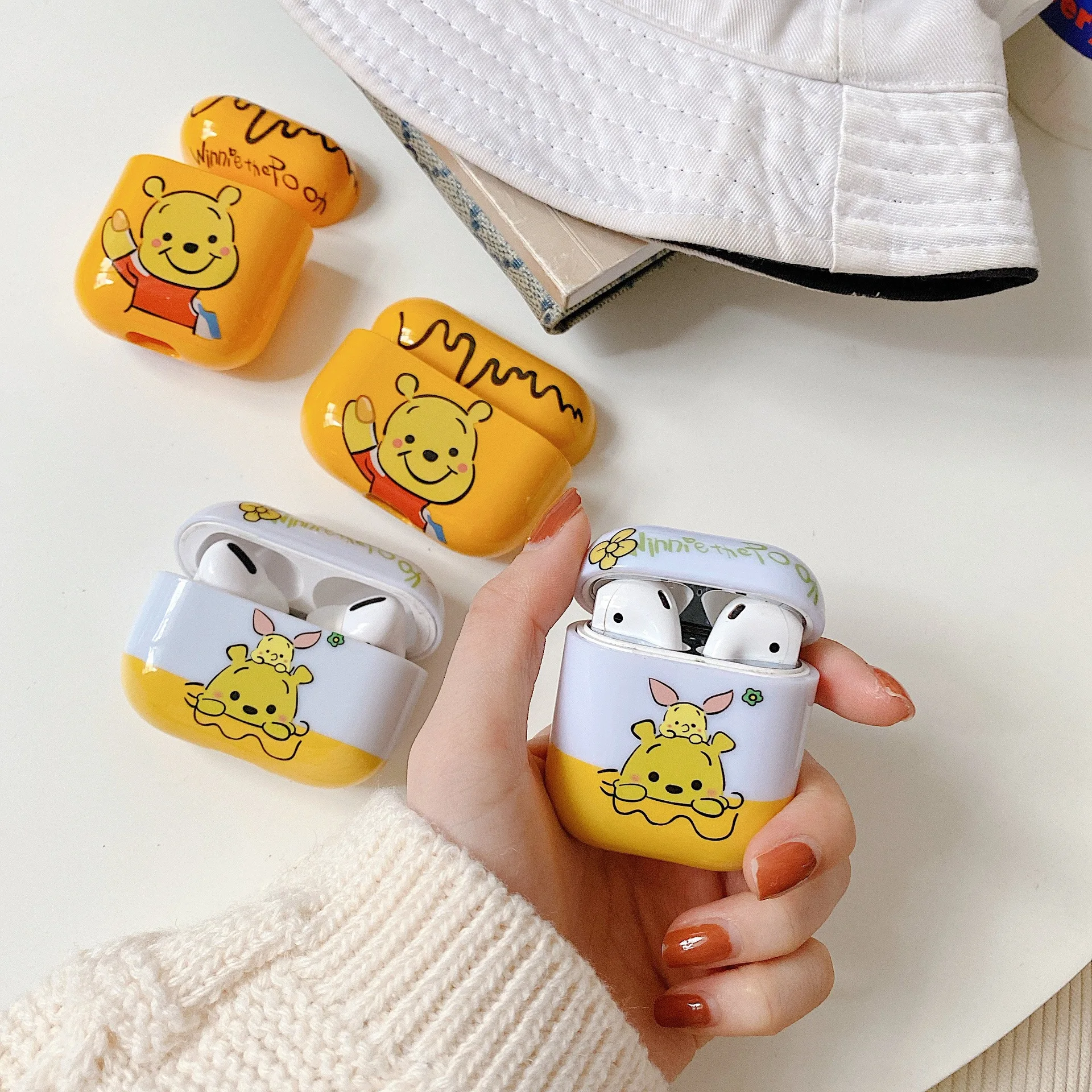 

For Airpods 1/2 Case Winnie Cartoon Sesame Street Protective Case For Apple Airpods Pro Case WirelessEarphone Cover Charging Box