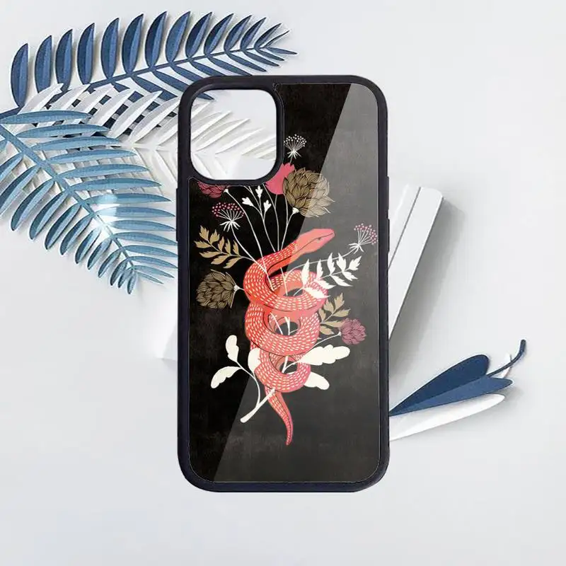 

Hand Snake Flower Snake Phone Case PC for iPhone 11 12 pro XS MAX 8 7 6 6S Plus X 5S SE 2020 XR luxury brand shell