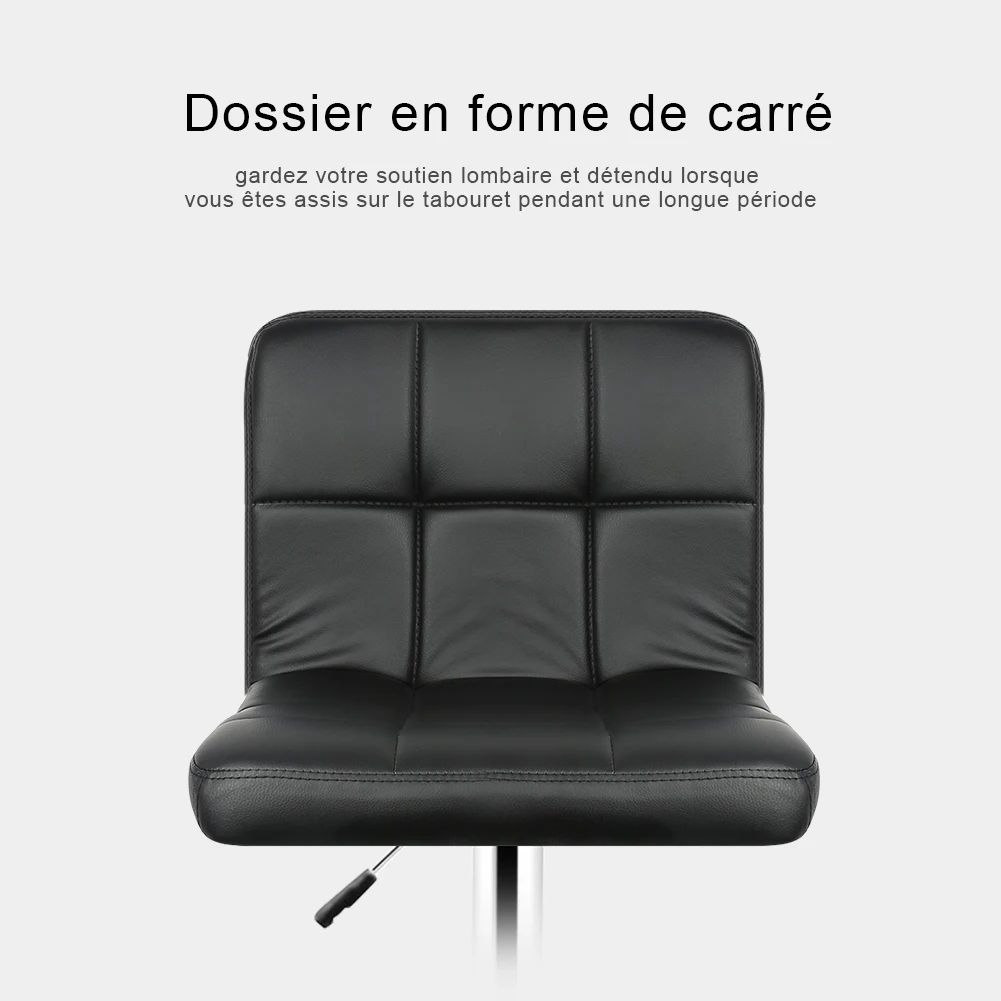 2 шт./компл. черный современный поворотный из искусственной кожи барные стулья с