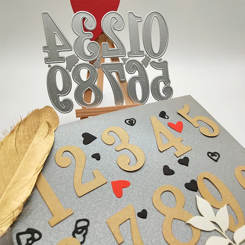 132*100 мм цифры новые Вырубные штампы для украшения карточка сделай сам