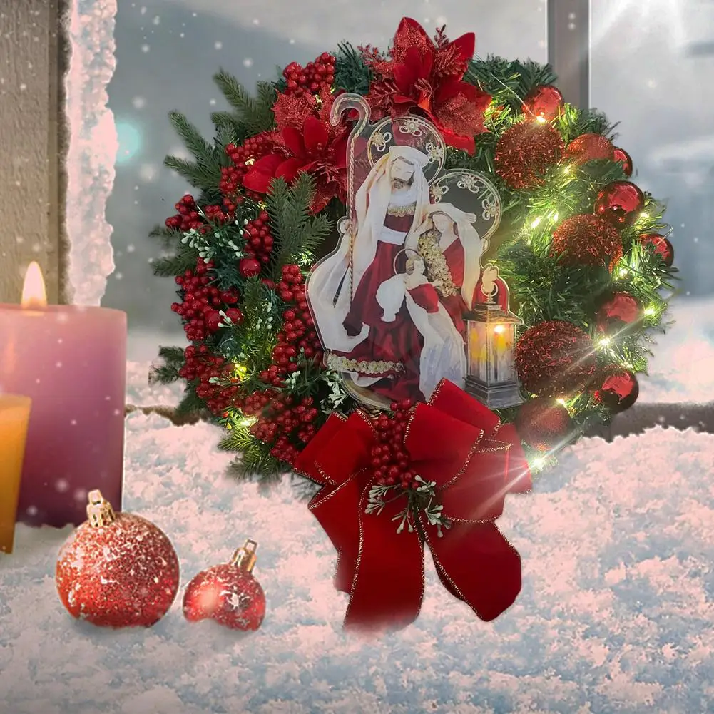

2022 Sacred Christmas Wreath With Lights
