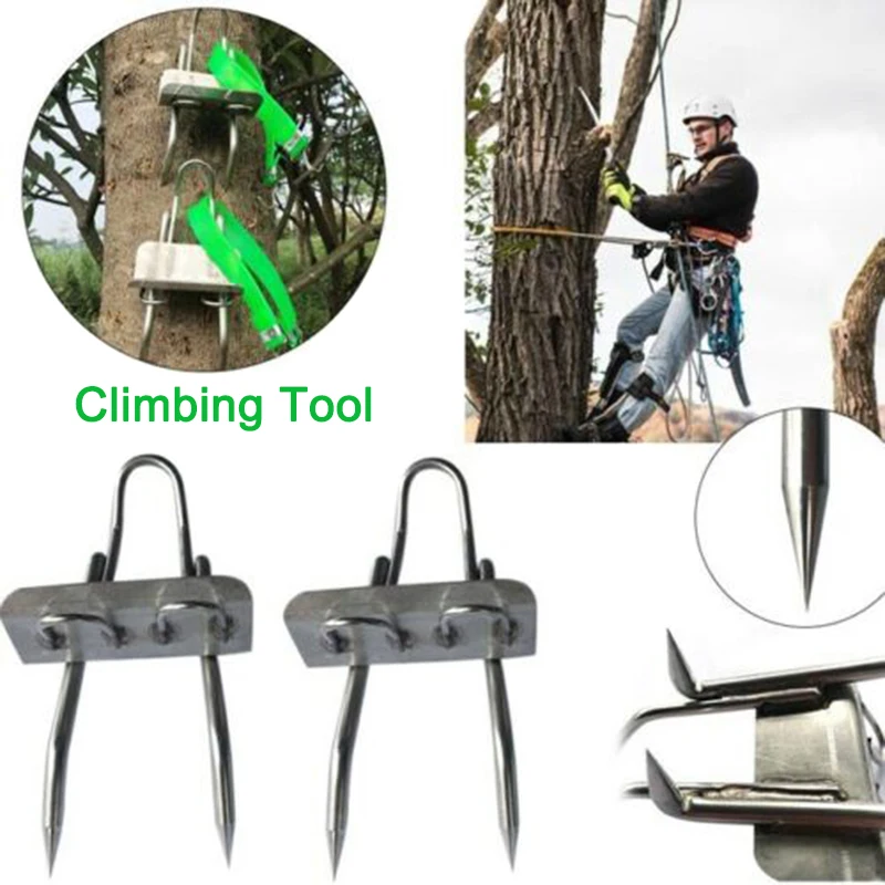 

Hot 1Pair Multifunction Tree Climbing Artifact 304 Stainelss Steel Safety Non-slip Picking Cat Tool MVI-ing