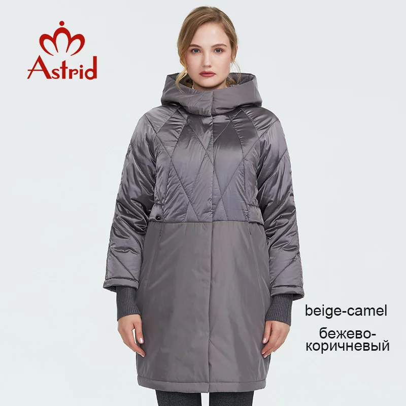 827 beige-camel Astrid осень Новое поступление Женская Стеганая модная куртка Верхняя одежда Высокое качество Новое модное осеннее пальто для женщин AM-9203 - Цвет: 827 beige-camel