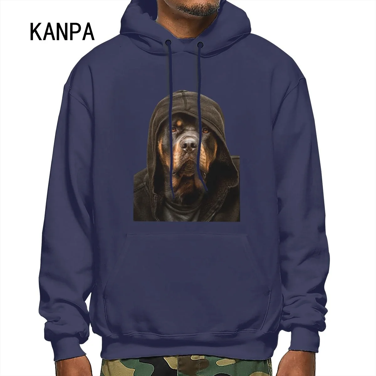 

Sweatshirt with hood Blue Dog Graphic New Fashion Men's Hoodies Personality Pattern Print Hoody Men Workout Top Man sweatshirts