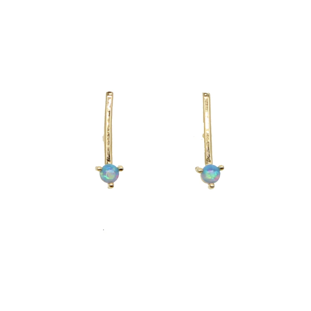 Модные ювелирные изделия разных цветов огненный опал серьги 925 Серебро Бар