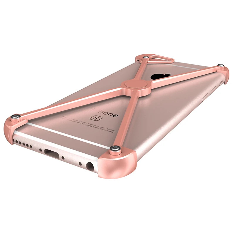 Роскошный Алюминиевый металлический бампер чехол для iPhone 8 7 6 6s/Plus ультратонкий противоударный чехол для телефона Apple iPhone 7 8/Plus бампер
