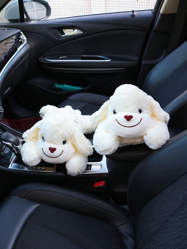 

OMSLAG Car rear window dog and puppy cute bamboo charcoal bag decoration doll new car deodorizing activated carbon bag pillow