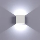 6 Вт лампада светодиодный алюминиевый настенный светильник рельсовый проект квадратный светодиодный настенный светильник прикроватная Спальня Настенные светильники искусство