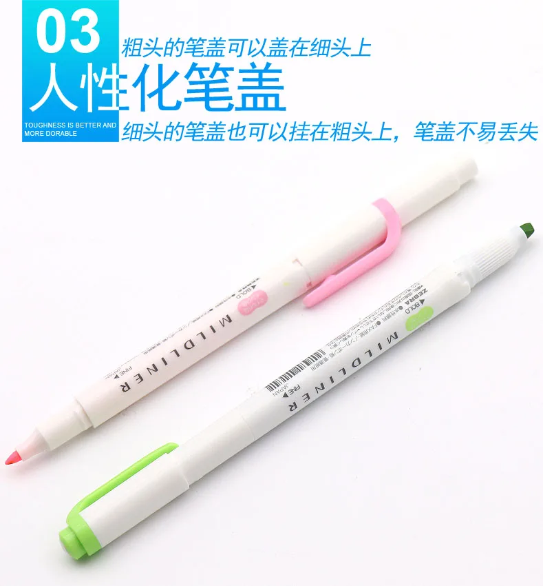 Япония ZebraWKT7 хайлайтер Mildliner серии двухглавый Mildliner marker10 цветов/Лот