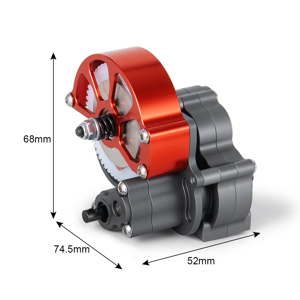 

YEAHRUN CNC Aluminum Reverse Transmission Gearbox with Gear for Axial SCX10 1/10 RC Crawler