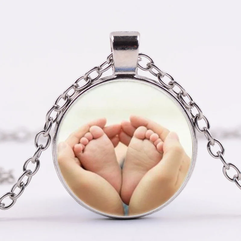 ABAY забавное милое ожерелье с подвеской в виде маленького сердца ребенка мамы