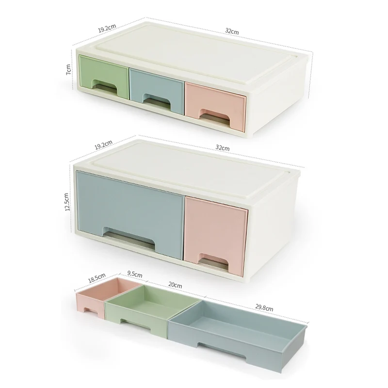 Настольный Штабелируемый ящик для косметики Канцелярский органайзер коробка