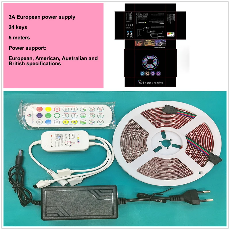 Светодиодная лента 12 в 5050 RGB может менять цвет украшение комнаты наружное
