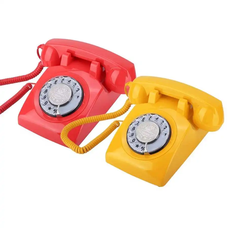 Старинный ретро телефон настольный проводной стационарный домашний с