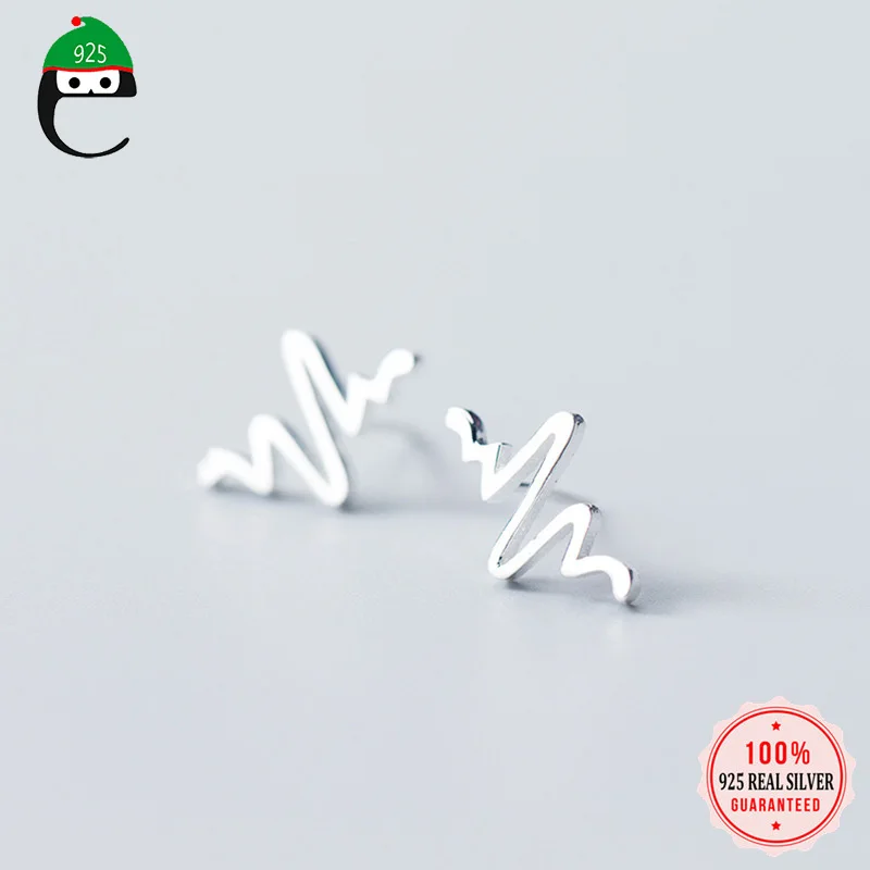 Женские серьги гвоздики из серебра 925 пробы с