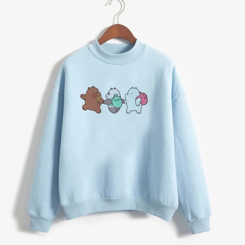 Harajuku Kawaii We Bare толстовка с медведем Женская Повседневная Милая Толстовка Padan Женский пуловер для девочек белый розовый негабаритный свитер с капюшоном одежда - Цвет: 11