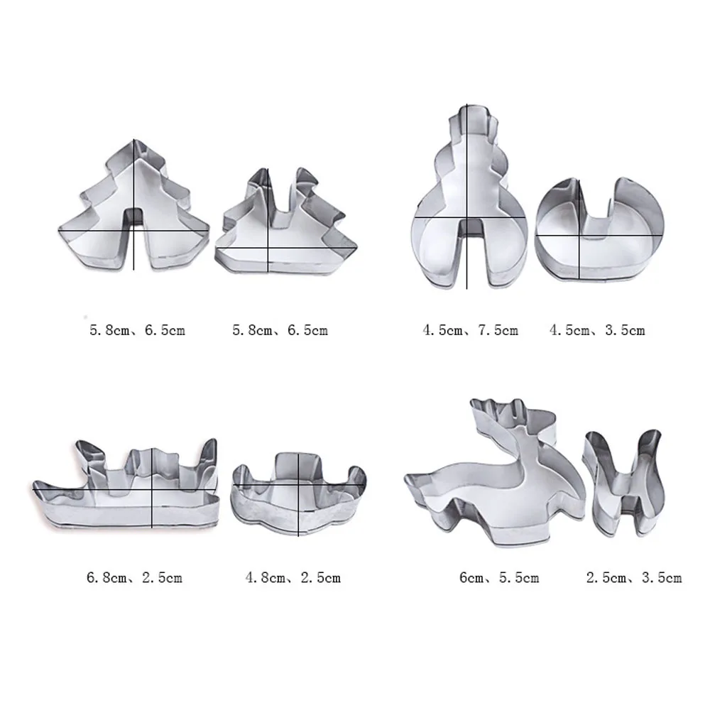 8 шт./компл. 3D Нержавеющая сталь Рождество формочки для печенья пряничный домик