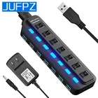 USB 3,0 концентратор мульти 4 7 портов Usb разветвитель с адаптером питания для Macbook Air Pro Xiaomi ПК ноутбук аксессуары USB 3 Hab