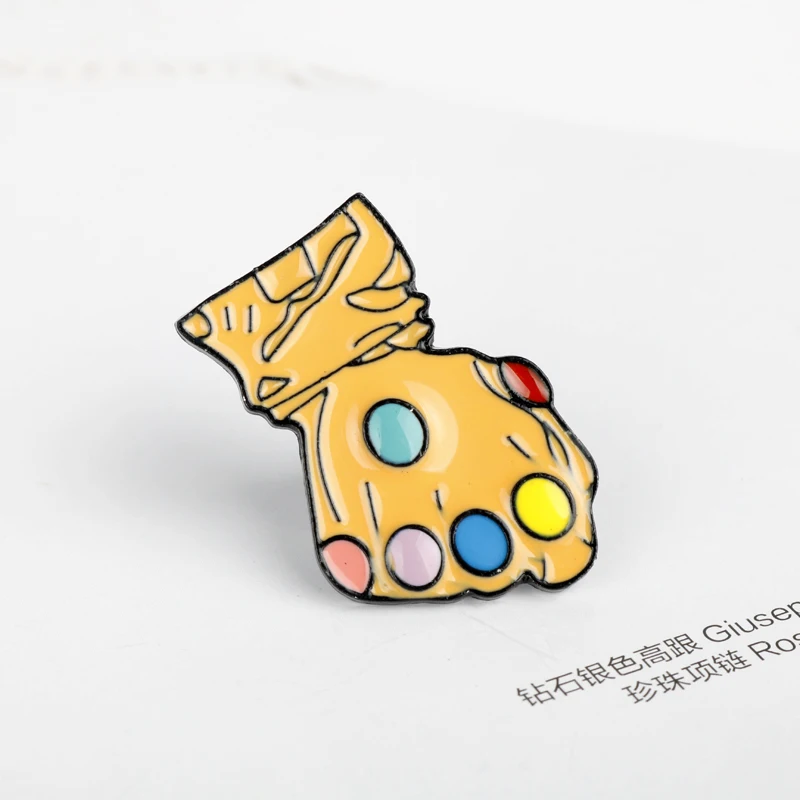 Модные забавные Thanos Infinity Gauntlet Железный человек I Love U 3000 металлическая Глянцевая заколка и броши фильм ювелирные изделия для нагрудного значка