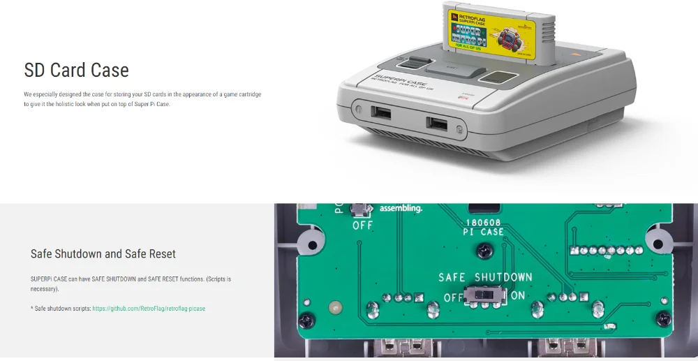 GeeekPi Retroflag SUPERPi чехол-J NESPi чехол с выходом 5V 2.5A Мощность адаптер для Raspberry Pi 3B плюс(3B+ общее количество)/3B