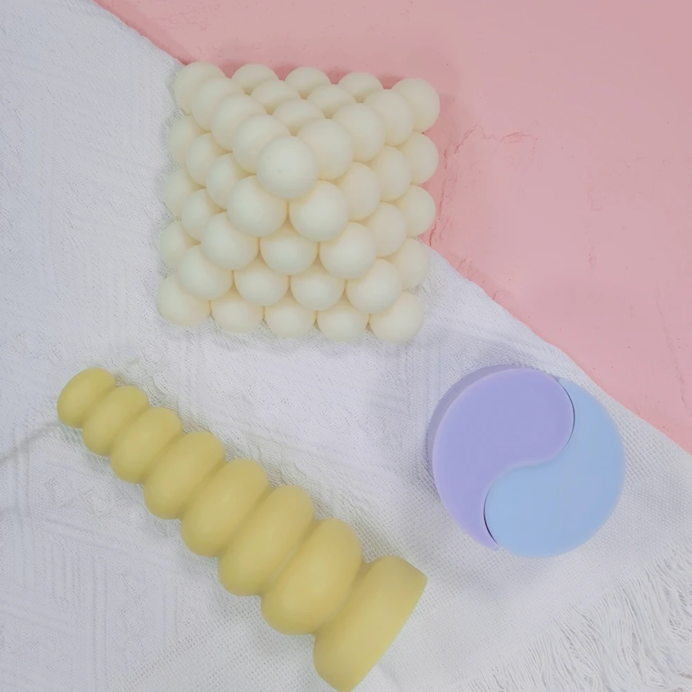 DIY Boho Стиль Пирамида пузырь куб свеча силиконовые формы геометрические 3D форма |