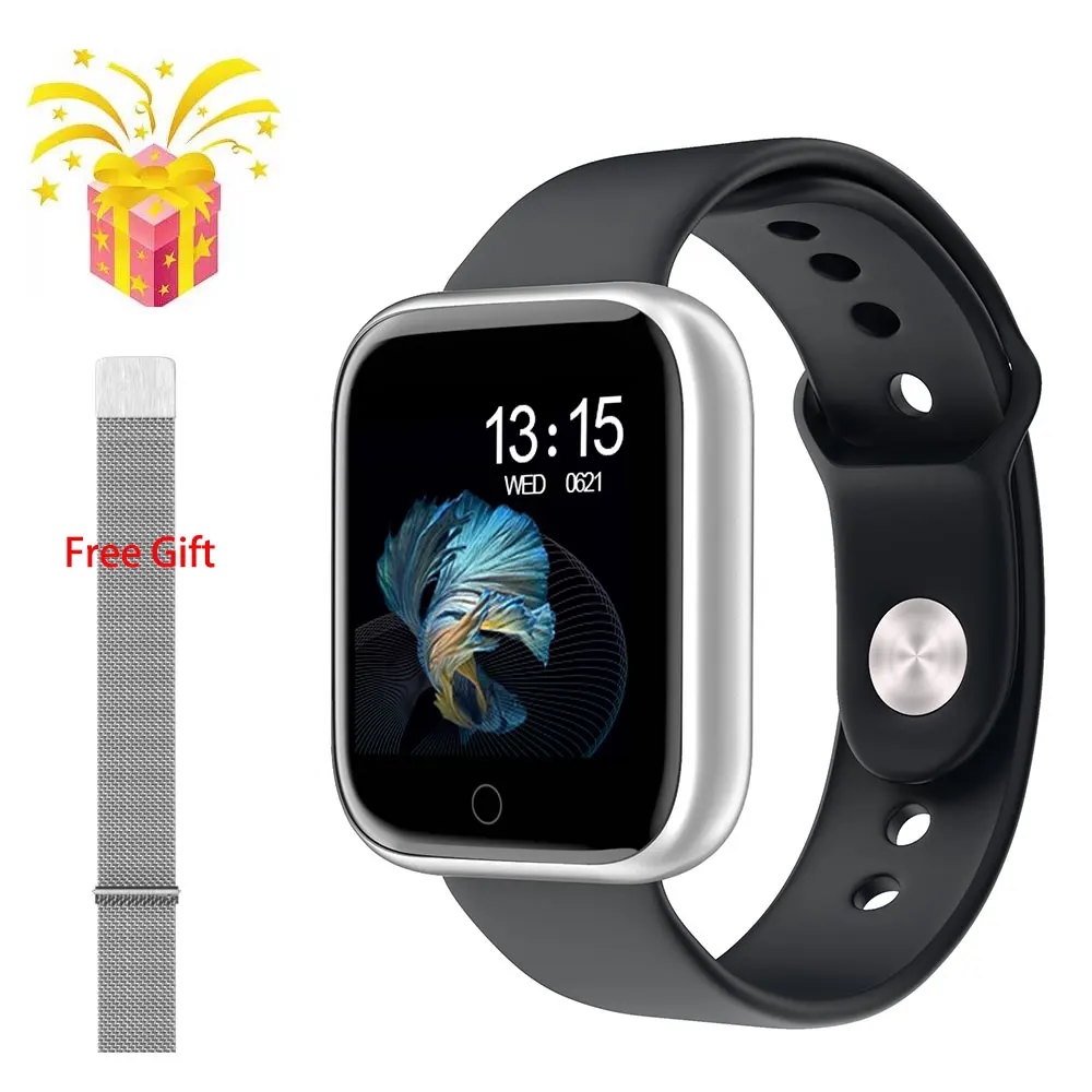 T80 Смарт часы для женщин IP68 Водонепроницаемый Полный сенсорный экран Smartwatch монитор сердечного ритма для Samsuang Xiaomi huawei часы - Цвет: Add GoldSteel Strap