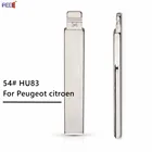 #54 Uncut Flip KDVVDI полотно дистанционного ключа HU83 металлическая заготовка для Peugeot 301307308408 Citroen C3C4LC5