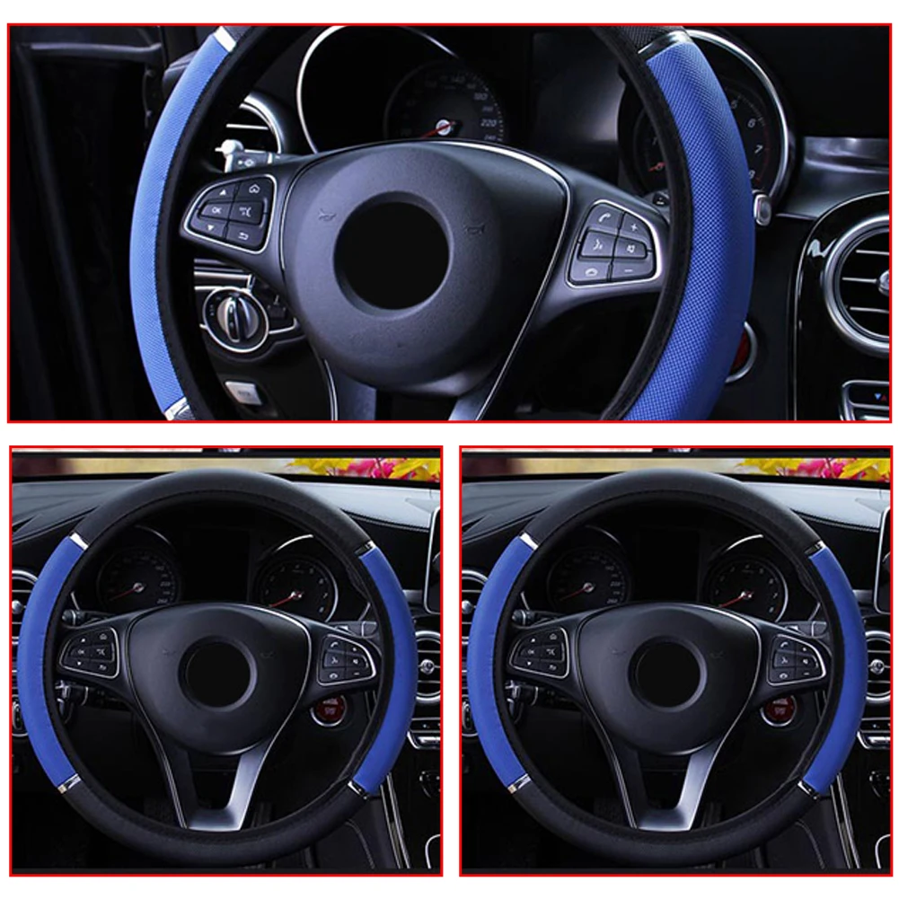 Автомобильные аксессуары универсальный кожаный чехол на руль противоскользящий