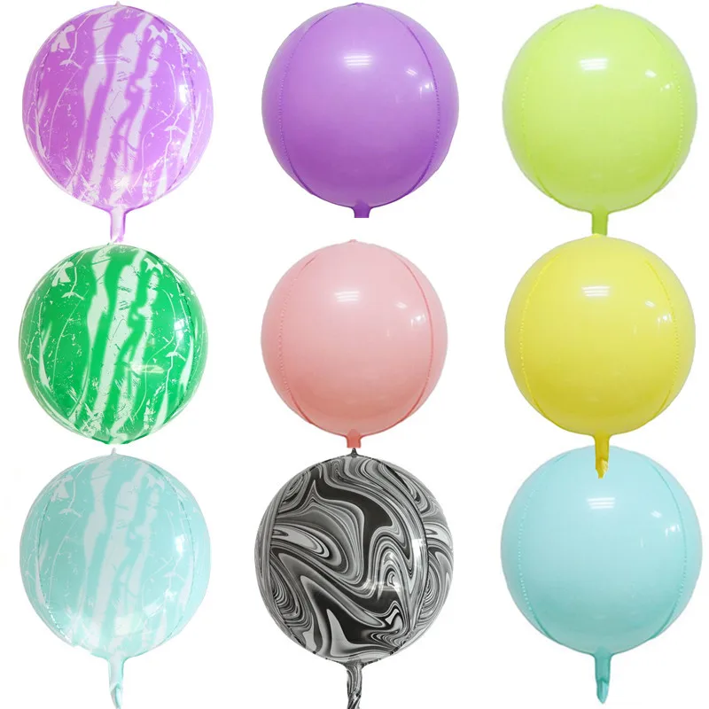 Круглая фольгированная шариковая фольга для макарона 22 дюйма 4D|Воздушные шары и