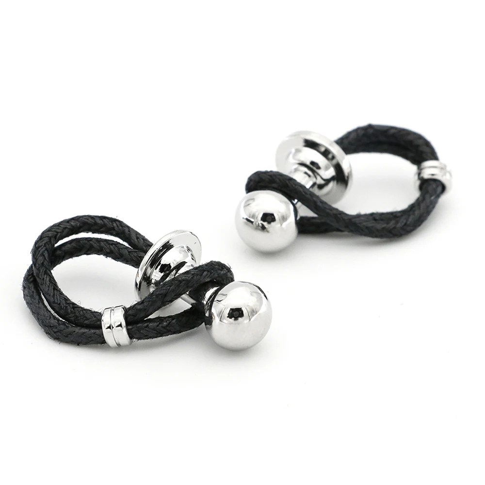 Запонки мужские из латуни веревочные запонки качественный материал золотистый