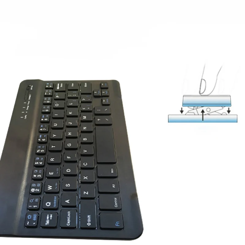 Ультра тонкая алюминиевая Bluetooth клавиатура для IOS Android Windows PC время работы 40 часов
