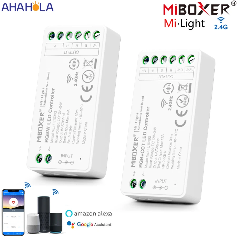 

2.4g Mi Light Controller Rgb Cct Rgbw Rgbcct Miboxer Pwm Controller 12v 24v Milight Led Lights Controller Alexa App Remote
