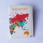 Красочные карты, Обложка для паспорта, искусственная кожа, для путешествий, кредитная карта, держатель для документов, пакет, кошелек, сумки, сумка, Прямая поставка