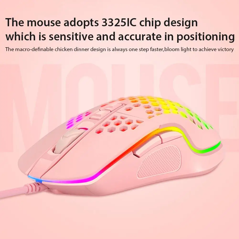 

Ergonomic Wired Gaming Mouse RGB Backlit Mice With Buttons Programmable Lighting Mouse Gamer 2400 DPI Mouse For PC Laptop