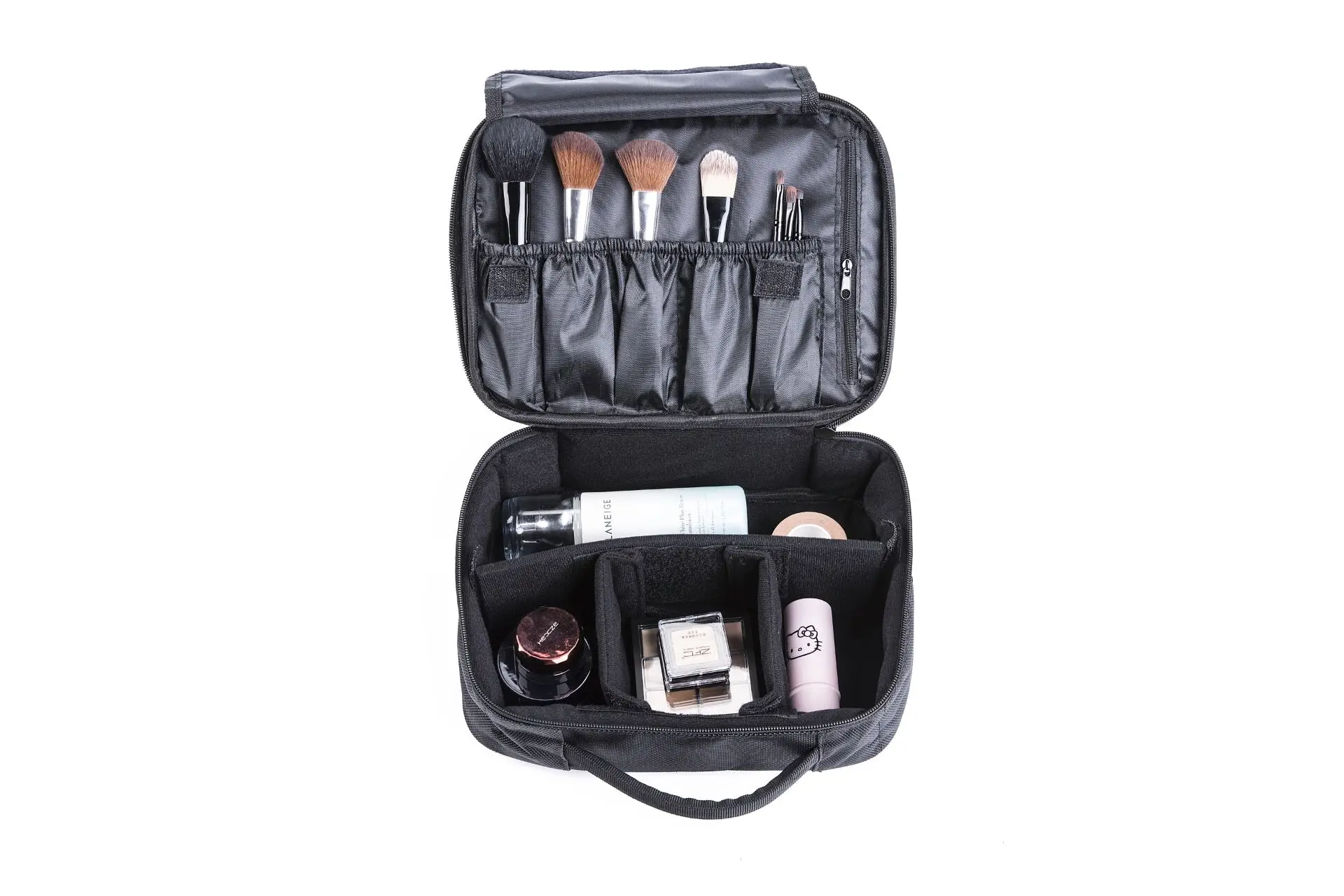 Косметичка для путешествий женская сумка вместительный холщовый полиуретановый